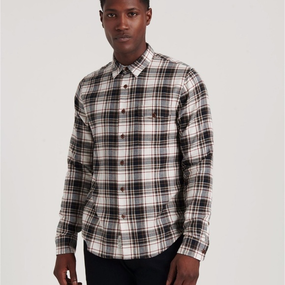 Herringbone Plaid Shirt In Slim Fit - Picture 1 of 3